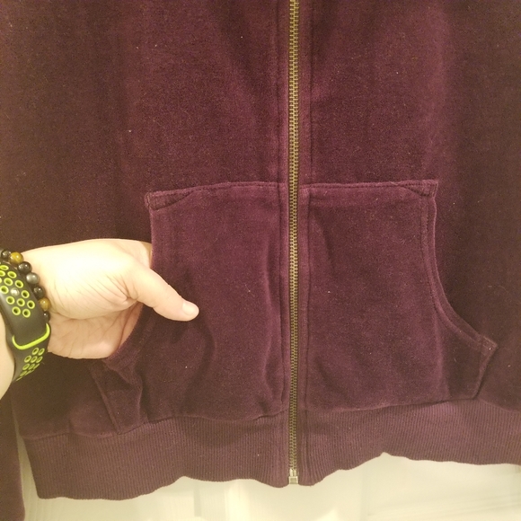 Sz XL LL Cool J  Purple Velour Jacket - Picture 13 of 15